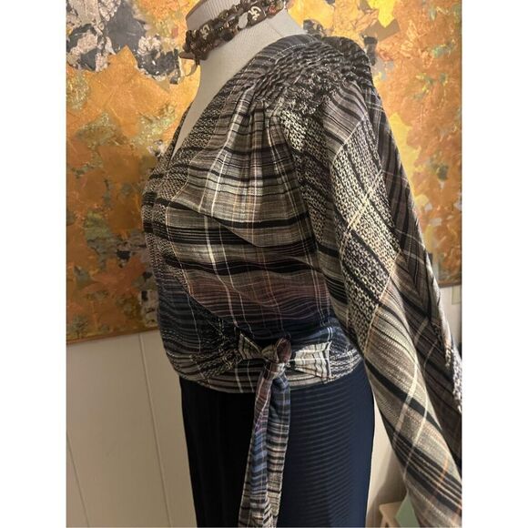 Free people We the Free Maldives Wrap Top in Earthtones size S - Picture 6 of 9